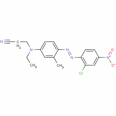 Propanenitrile, 3-[[4-[(2-chloro-4-nitrophenyl) azo]-3-methylphenyl]ethylamino]- Structure,16586-43-9Structure