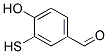 Benzaldehyde, 4-hydroxy-3-mercapto-(9ci) Structure,166590-53-0Structure