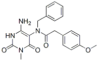 Benzeneacetamide, n-(4-amino-1,2,3,6-tetrahydro-1-methyl-2,6-dioxo-5-pyrimidinyl)-4-methoxy-n-(phenylmethyl)- Structure,167299-14-1Structure