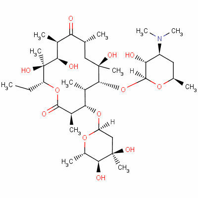 (3R,4s,5s,6r,7r,9r,11r,12r,13r,14r)-4-[(2s,4r,5s,6s)-4,5-dihydroxy-4,6-dimethyl-oxan-2-yl]oxy-6-[(2s,3r,4s,6r)-4-dimethylamino-3-hydroxy-6-methyl-oxan-2-yl]oxy-14-ethyl-7,12,13-trihydroxy-3,5,7,9,11,1 Structure,1675-02-1Structure