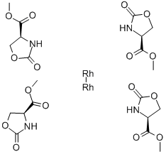 Dirhodium (II) tetrakis(methyl 2-oxazolidone-4(S)-carboxylate), acetonitrile (1:2) complex Structure,167693-36-9Structure