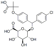 {4-[(2-Carboxy-2-propanyl)oxy]phenyl}(4-chlorophenyl)methyl hexopyranosiduronic acid Structure,168844-26-6Structure