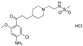 1-(4-Amino-5-chloro-2-methoxyphenyl)-3-[(1-2-methylsulphonylamino)ethyl-4-piperidinyl]-1-propanone hydrochloride Structure,168986-61-6Structure