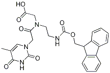 Glycine, n-[2-(3,4-dihydro-5-methyl-2,4-dioxo-1(2h)-pyrimidinyl)acetyl]-n-[2-[[(9h-fluoren-9-ylmethoxy)carbonyl]amino]ethyl]- Structure,169396-92-3Structure