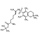 2-Methyl-2-propanyl (e)-n<sup>5</sup>-(amino{[(2,2,5,7,8-pentamethyl-3,4-dihydro-2h-chromen-6-yl)sulfonyl]amino}methylene)-l-ornithinate Structure,169543-81-1Structure