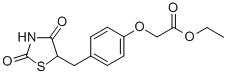 2-[4-[(2,4-Dioxo-5-thiazolidinyl)methyl]phenoxy]acetic acid ethyl ester Structure,172648-06-5Structure