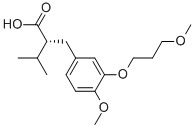 Benzenepropanoic acid, 4-methoxy-3-(3-methoxypropoxy)-a-(1-methylethyl)-, (ar)- Structure,172900-71-9Structure