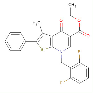 Ethyl 7-(2,6-difluorobenzyl)-4,7-dihydro-3-methyl-4-oxo-2-phenylthieno[2,3-b]pyridine-5-carboxylate Structure,174069-44-4Structure