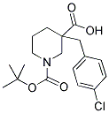 1-[(Tert-butyl)oxycarbonyl]-3-(4-chlorobenzyl)piperidine-3-carboxylic acid Structure,174606-16-7Structure