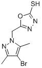 5-[(4-Bromo-3,5-dimethyl-1h-pyrazol-1-yl)methyl]-1,3,4-oxadiazole-2-thiol Structure,175202-84-3Structure