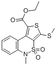 Ethyl 5-methyl-3-(methylthio)-4,4-dioxo-4,5-dihydro-4lambda~6~-benzo[c]thieno[3,4-e][1,2]thiazine-1-carboxylate Structure,175276-42-3Structure