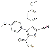 5-Cyano-3,4-di(4-methoxyphenyl)thiophene-2-carboxamide Structure,175276-46-7Structure