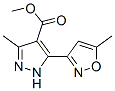 Methyl 3-methyl-5-(5-methylisoxazol-3-yl)-1h-pyrazole-4-carboxylate Structure,175277-16-4Structure