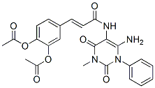 2-Propenamide, n-(6-amino-1,2,3,4-tetrahydro-3-methyl-2,4-dioxo-1-phenyl-5-pyrimidinyl)-3-[3,4-bis(acetyloxy)phenyl]- Structure,176379-27-4Structure