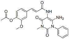 2-Propenamide, 3-[4-(acetyloxy)-3-methoxyphenyl]-n-(6-amino-1,2,3,4-tetrahydro-3-methyl-2,4-dioxo-1-phenyl-5-pyrimidinyl)- Structure,176379-28-5Structure