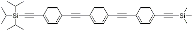 Triisopropyl((4-((4-((4-((trimethylsilyl)ethynyl)phenyl)ethynyl)phenyl)ethynyl)phenyl)ethynyl)silane Structure,176977-36-9Structure