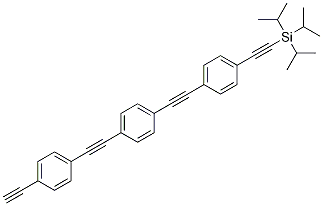 ((4-((4-((4-Ethynylphenyl)ethynyl)phenyl)ethynyl)phenyl)ethynyl)triisopropylsilane Structure,176977-38-1Structure