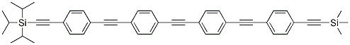 Triisopropyl((4-((4-((4-((4-((trimethylsilyl)ethynyl)phenyl)ethynyl)phenyl)ethynyl)phenyl)ethynyl)phenyl)ethynyl)silane Structure,176977-40-5Structure