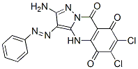 Pyrazolo[5,1-b]quinazoline-5,8,9(4h)-trione, 2-amino-6,7-dichloro-3-(phenylazo)-(9ci) Structure,177420-07-4Structure