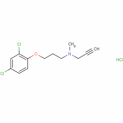 N-methyl-n-propargyl-3-(2,4-dichlorophenoxy)propylamine hydrochloride Structure,17780-75-5Structure