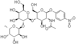 4-Nitrophenyl 2-acetamido-2-deoxy-4-o-[2-o-(α-l-fucopyranosyl)-β-d-galactopyranosyl]-β-d-glucopyranoside Structure,177855-99-1Structure