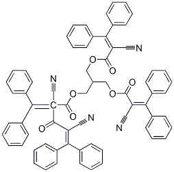 2,2-Bis(((2-cyano-3,3-diphenylacryloyl)oxy)methyl)propane-1,3-diylbis(2-cyano-3,3-diphenylacrylate) Structure,178671-58-4Structure