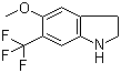 6-(trifluoromethyl)-5-methoxyindoline Structure,178896-79-2Structure