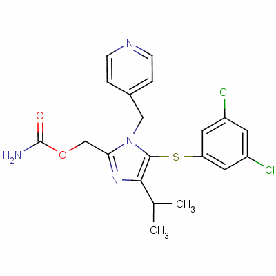 2-Carbamoyloxymethyl-5-(3,5-dichlorophenylthio)-4-isopropyl-1-(pyridin-4-yl)methyl-1h-imidazole Structure,178979-85-6Structure