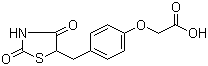 2-(4-((2,4-Dioxothiazolidin-5-yl)methyl)phenoxy)acetic acid Structure,179087-93-5Structure