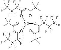 Neodymium 6,6,7,7,8,8,8-heptafluoro-2,2-dimethyl-3,5-octanedionate Structure,17978-76-6Structure