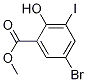 Methyl 5-bromo-2-hydroxy-3-iodobenzenecarboxylate Structure,18071-51-7Structure