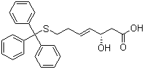 (3S,4e)-3-hydroxy-7-[(triphenylmethyl)thio]-4-heptenoic acid Structure,180973-24-4Structure