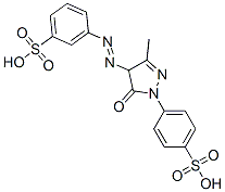 3-[[4,5-Dihydro-3-methyl-5-oxo-1-(4-sulfophenyl)-1H-pyrazol-4-yl]azo]benzenesulfonic acid Structure,181819-97-6Structure