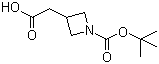 3-Carboxymethyl-azetidine-1-carboxylic acid tert-butyl ester Structure,183062-96-6Structure