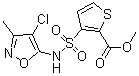 3-{[(4-Chloro-3-methyl-5-isoxazolyl)amino]sulfonyl}-2-thiophenecarboxylic acid methyl ester Structure,184644-72-2Structure