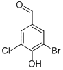 3-Bromo-5-chloro-4-hydroxybenzaldehyde Structure,1849-76-9Structure