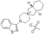 (3Ar,7ar)-4-(1,2-benzisothiazol-3-yl)octahydrospiro[2h-isoindole-2,1-piperazinium]methanesulfonate Structure,186204-37-5Structure