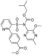 Methyl 4-(3-(n-(isobutoxycarbonyl)-n-(3-methoxy-5-methylpyrazin-2-yl)sulfamoyl)pyridin-2-yl)benzoate Structure,186497-89-2Structure