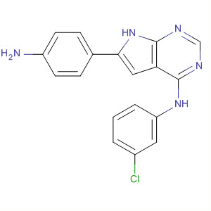 6-(4-Aminophenyl)-4-(3-chloroanilino)-7h-pyrrolo[2,3-d]pyrimidine Structure,187723-38-2Structure