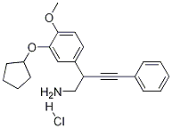 2-(3-Cyclopentyloxy-4-methoxy-phenyl)-4-phenyl-but-3-ynylamine hydrochloride Structure,188009-13-4Structure