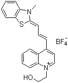 Quinolinium, 1-(2-hydroxyethyl)-4-[3-(3-methyl-2(3h)-benzothiazolylidene)-1-propen-1-yl]-, tetrafluoroborate(1-) Structure,189148-50-3Structure