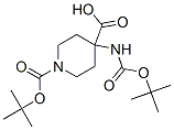 1-Boc-(4-N-Boc-amino)piperidine-4-carboxylic acid Structure,189321-65-1Structure