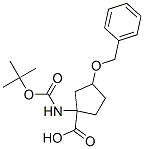 3-Benzyloxy-1-tert-butoxycarbonylamino-cyclopentanecarboxylic acid Structure,191110-68-6Structure