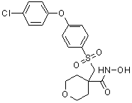 4-[[[4-(4-Chlorophenoxy)phenyl]sulfonyl]methyl]tetrahydro-n-hydroxy-2h-pyran-4-carboxamide Structure,193022-04-7Structure