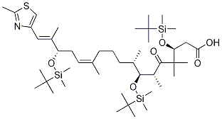 (3S,6r,7s,8s,12z,15s,16e)-3,7,15-tris-{[tert-butyl(dimethyl)silyl]oxy}-4,4,6,8,12,16-hexamethyl-17-(2-methyl-1,3-thiazol-4-yl)-5-oxo-heptadeca-12,16-dienoic acid Structure,193146-63-3Structure