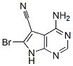 4-Amino-6-bromo-7H-pyrrolo[2,3-d]pyrimidine-5-carbonitrile Structure,19393-83-0Structure