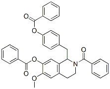 7-Isoquinolinol, 2-benzoyl-1,2,3,4-tetrahydro-1-(p-hydroxybenzyl)-6-methoxy-, dibenzoate (ester), ()-(8ci) Structure,19442-66-1Structure