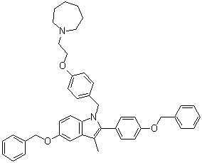 5-Benzyloxy-2-(4-benzyloxy-phenyl)-3-methyl-1-[4-(2-azepan-1-yl-ethoxy)-benzyl]-1h-indole Structure,198480-21-6Structure