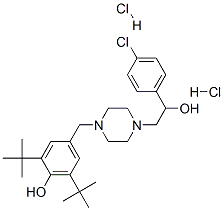 4-({4-[2-(4-Chlorophenyl)-2-hydroxyethyl]-1-piperazinyl}methyl)-2,6-bis(2-methyl-2-propanyl)phenol dihydrochloride Structure,199467-52-2Structure