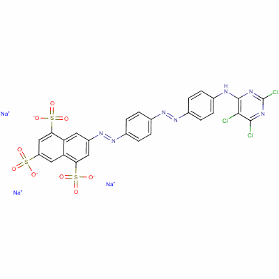 Trisodium 3-[[4-[[4-[(2,5,6-trichloropyrimidin-4-yl)amino]phenyl]azo]phenyl]azo]naphthalene-1,5,7-trisulphonate Structure,20025-74-5Structure